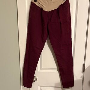 Burgundy Maternity Pants